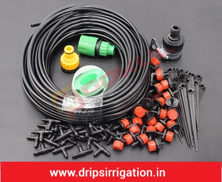 High-efficiency drip irrigation system by Gokul Valves featuring Pvc ball valves, lateral pipes, and inline drippers for precision farming